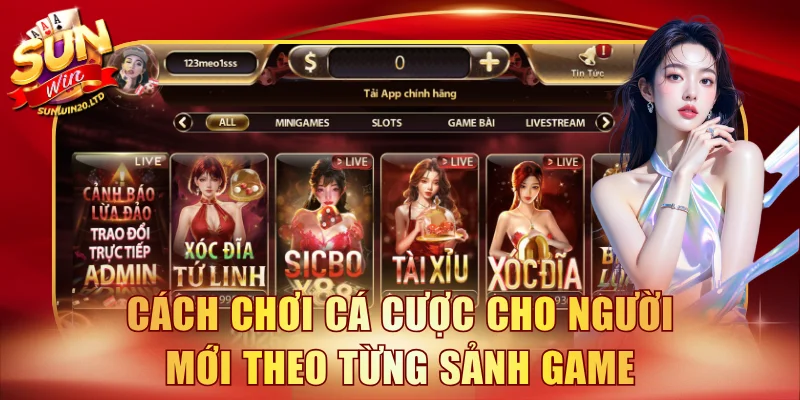 Cách chơi cá cược cho người mới theo từng sảnh game