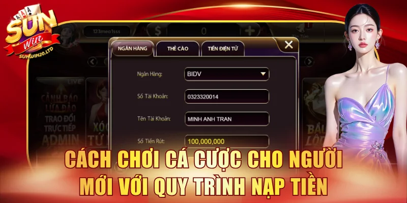 Cách chơi cá cược cho người mới với quy trình nạp tiền