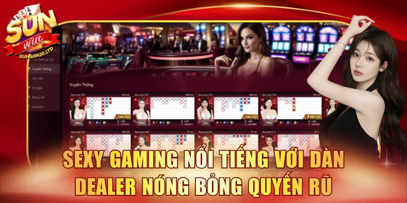 Sexy Gaming nổi tiếng với dàn dealer nóng bỏng quyến rũ